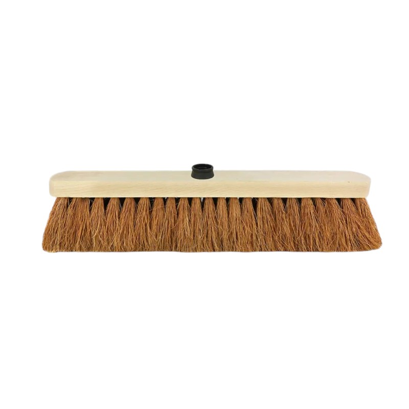 Ongelakte bezem van kokosvezel - Universele aansluiting - 50 cm